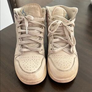 Stylish Beige High-Top Sneakers